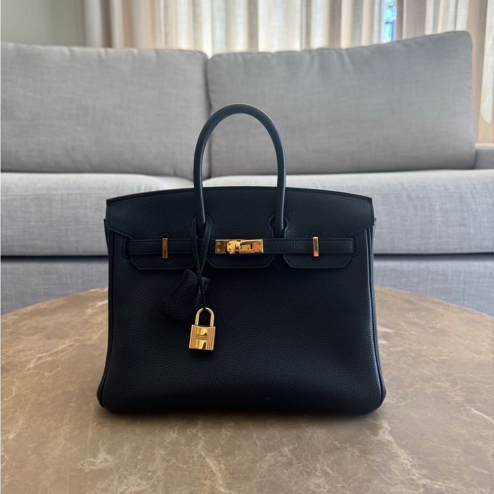 Birkin 25 Noir Togo Rose Gold Hardware
